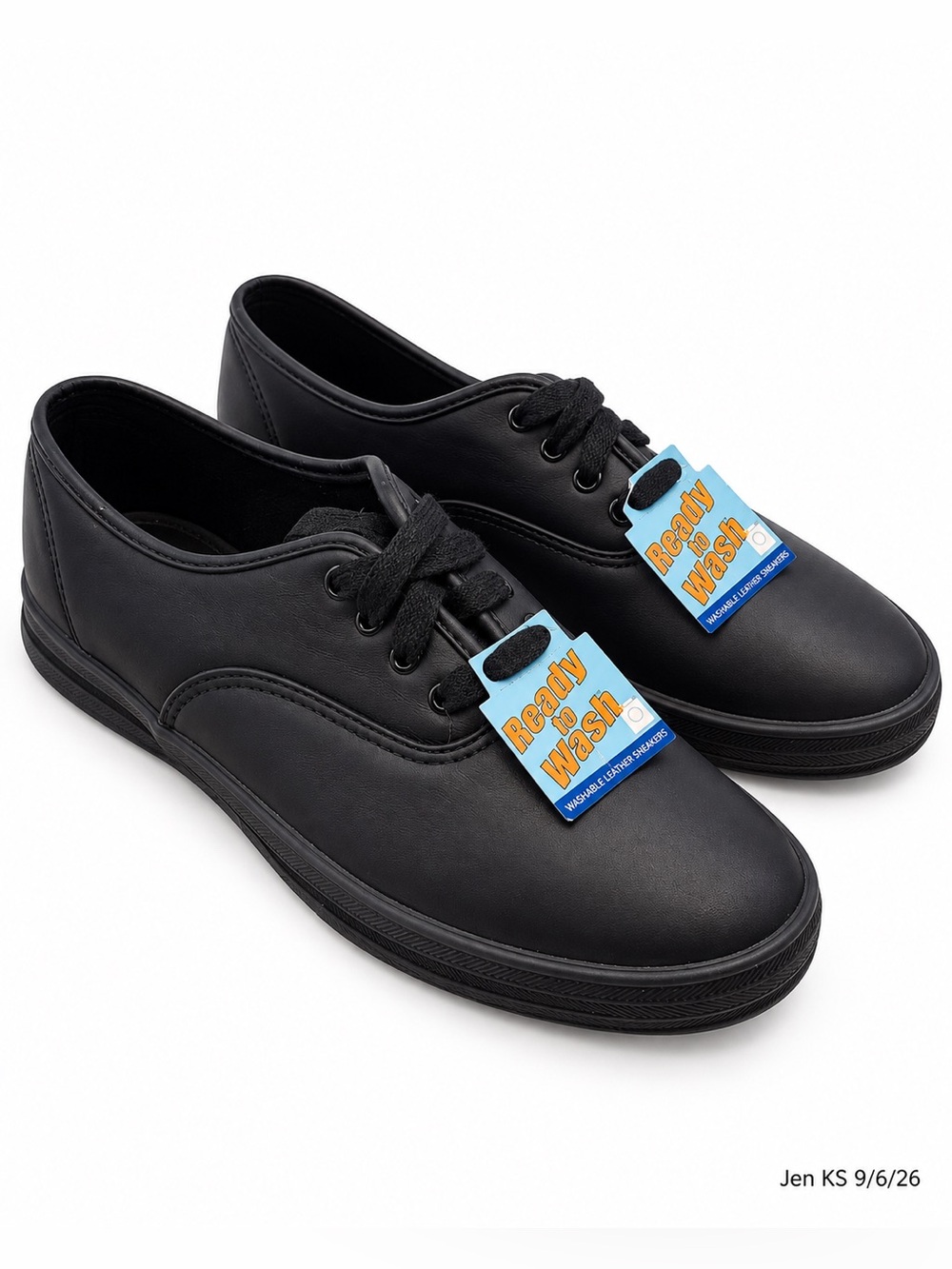 Keds Champion Originals Leather Sneakers Women’s 6.5 Black Washable NWT